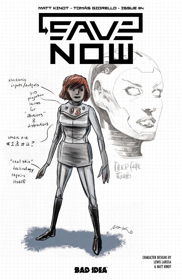 Save Now #4 CVR B (OF 4) CVR B LEWIS LAROSA MATT KINDT CHARACTER DESIGN cover