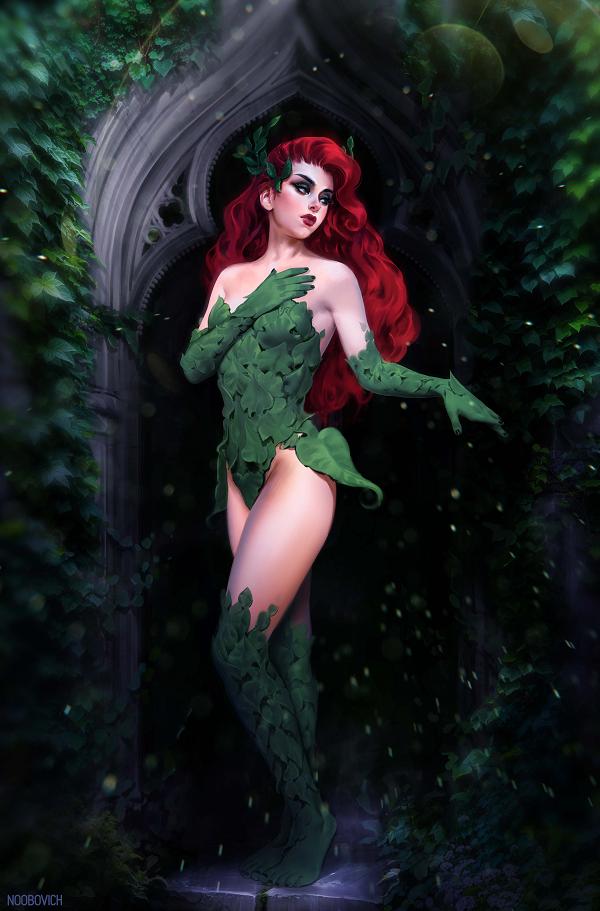 Poison Ivy #47 variant cover by Noobovich