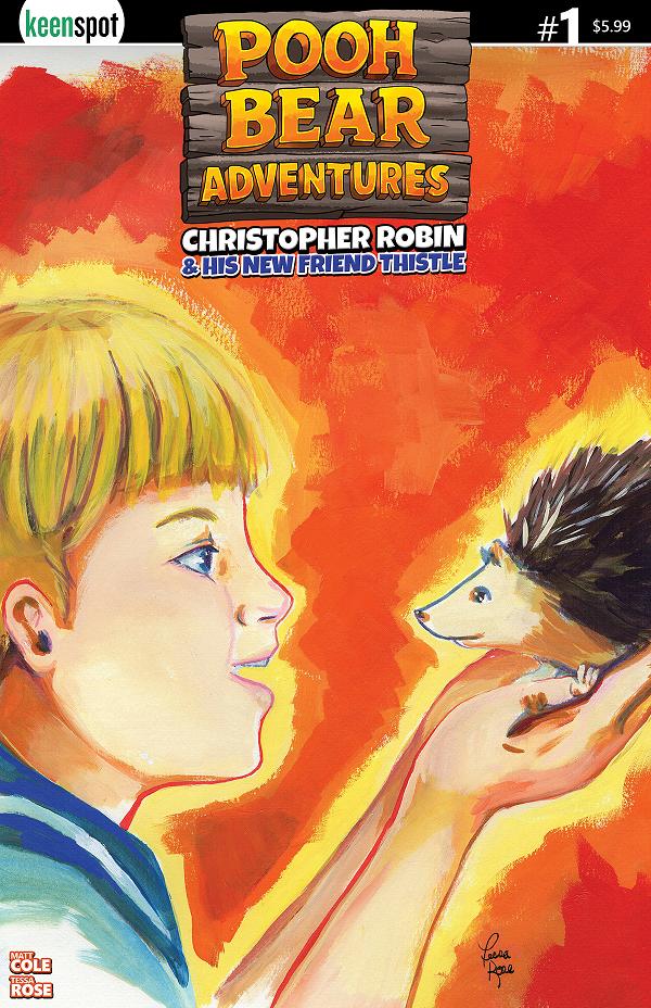 Pooh Bear Adventures Christopher Robin & His New Friend Thistle #1 variant cover by Tessa Rose