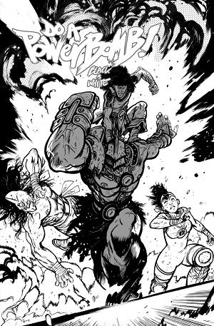 Do A Powerbomb Black And White #2 CVR C (OF 3) CVR C DANIEL WARREN JOHNSON ACTION cover