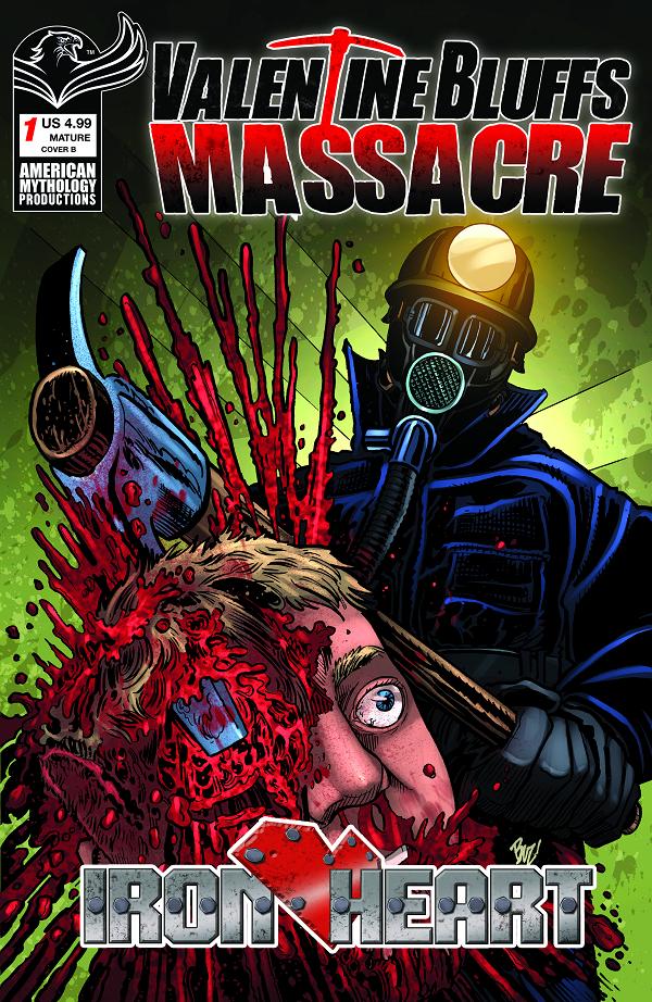 Valentine Bluffs Massacre Iron Heart #1 variant cover by Buz Hasson