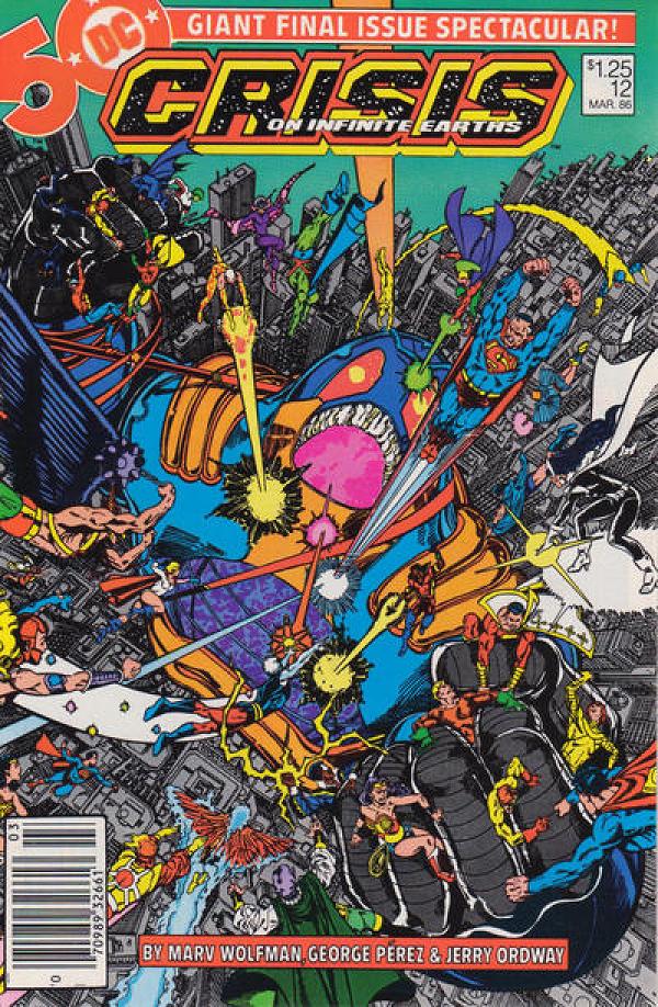 Crisis On Infinite Earths #12 Newsstand Variant cover