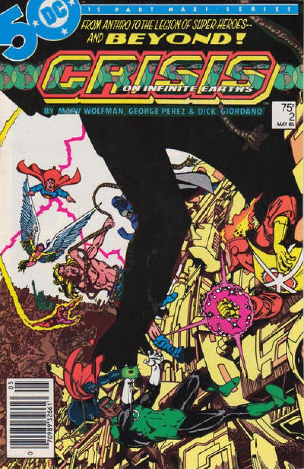 Crisis On Infinite Earths #2 Newsstand Variant cover