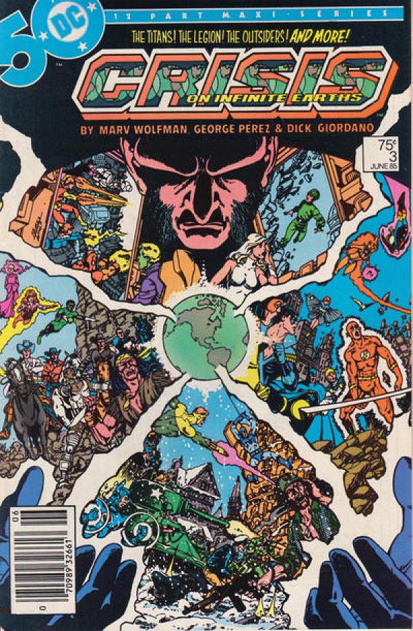 Crisis On Infinite Earths #3 Newsstand Variant cover
