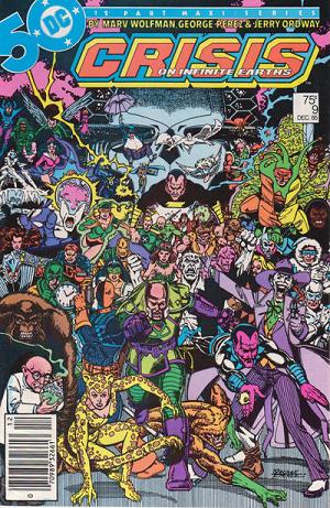 Crisis On Infinite Earths #9 Newsstand Variant cover