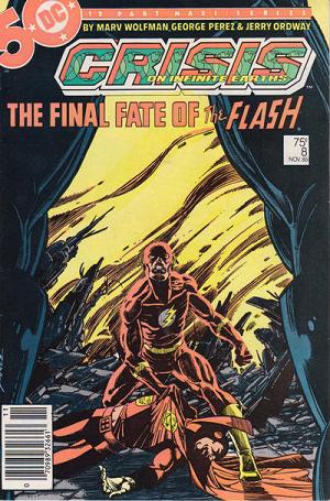 Crisis On Infinite Earths #8 Newsstand Variant cover