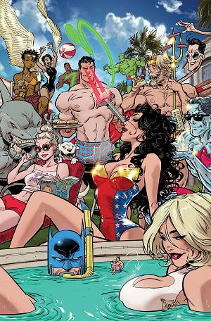 Justice League Unlimited #21 CVR F CVR F KAARE ANDREWS SWIMSUIT CARD STOCK cover