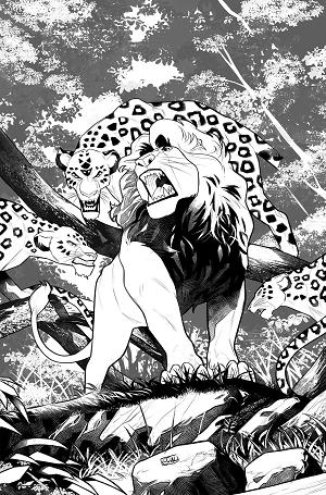 Lion King #4 CVR J CVR J FOC INC 1:5 EDWIN GALMON LINE ART VIRGIN cover