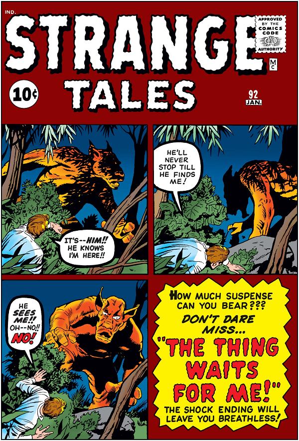 Strange Tales #92  cover