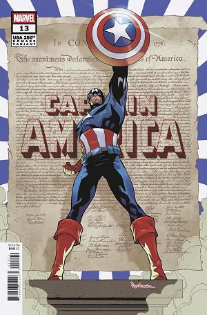 Captain America #13 ROGE ANTONIO 250TH HOMAGE VARIANT [ARM] cover