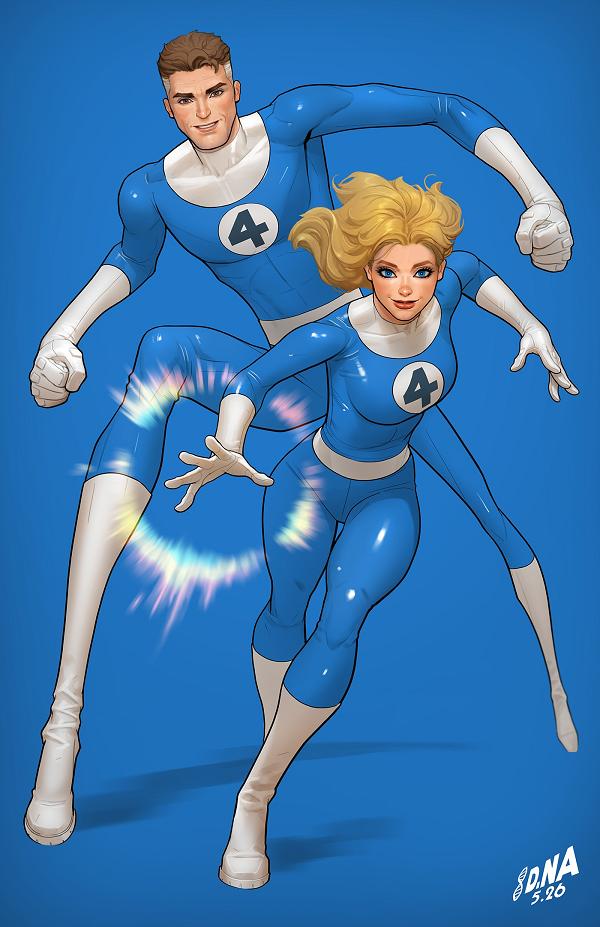 Fantastic Four #14 variant cover by David Nakayama