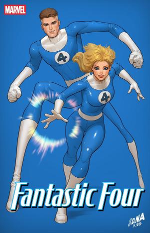 Fantastic Four #14 DAVID NAKAYAMA COLOR BLOCK BLUE VARIANT cover