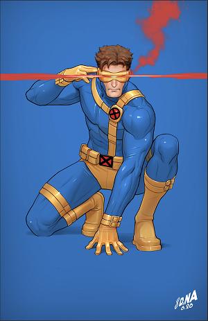 X-Men #33 DAVID NAKAYAMA COLOR BLOCK BLUE VIRGIN VARIANT [1:50] cover