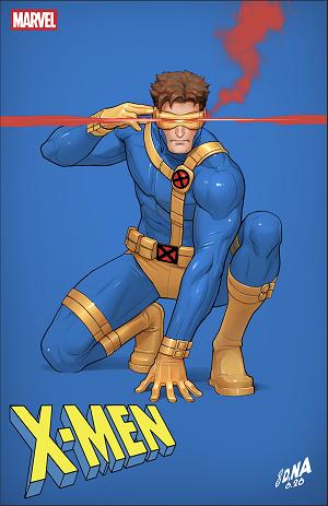 X-Men #33 DAVID NAKAYAMA COLOR BLOCK BLUE VARIANT cover