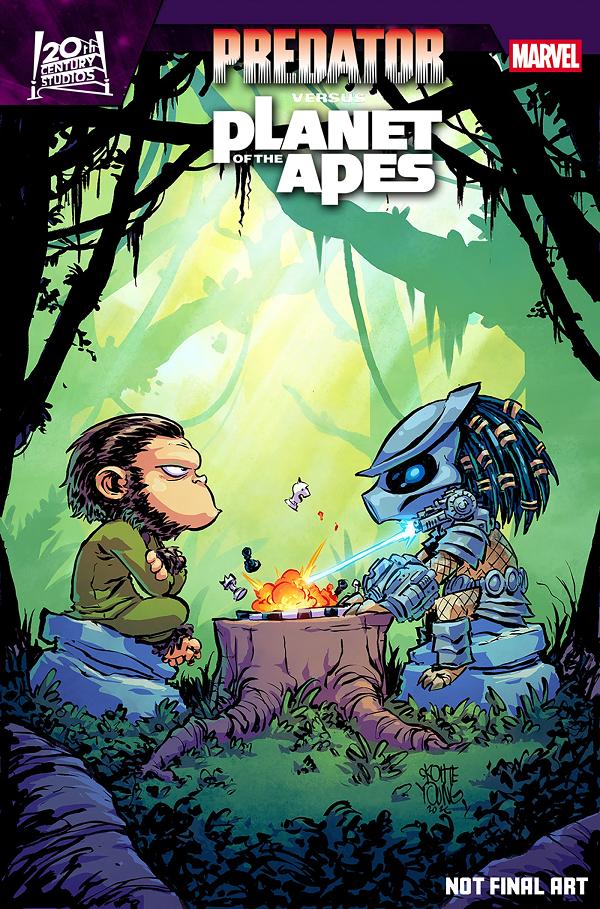 Predator Vs. The Planet Of The Apes #1 SKOTTIE YOUNG VARIANT cover