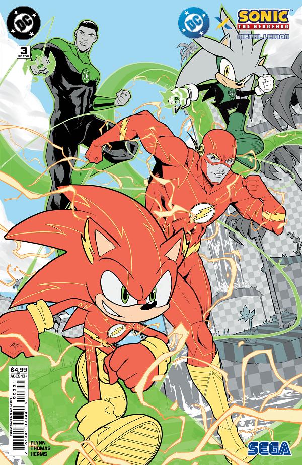 Dc X Sonic The Hedgehog The Metal Legion #3 CVR C (OF 5) CVR C TRAVIS MERCER CARD STOCK cover