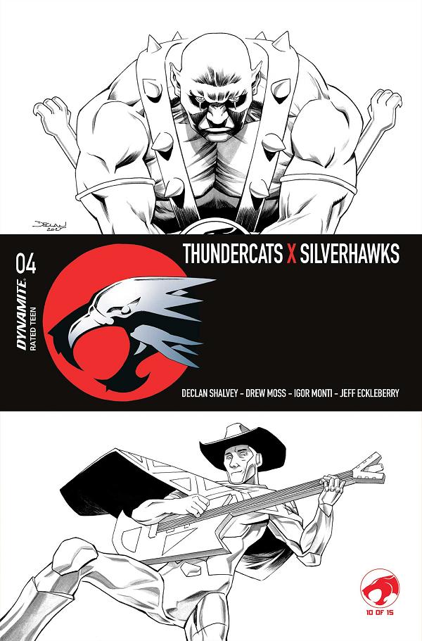 Thundercats X Silverhawks #4 variant cover by Declan Shalvey