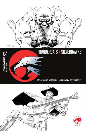 Thundercats X Silverhawks #4 CVR L CVR L DECLAN SHALVEY LINE ART cover
