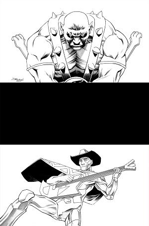 Thundercats X Silverhawks #4 CVR M CVR M INC 1:7 DECLAN SHALVEY LINE ART VIRGIN cover