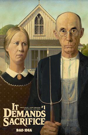 It Demands Sacrifice #1 CVR E (OF 4) CVR E GRANT WOOD OLD MASTERS cover