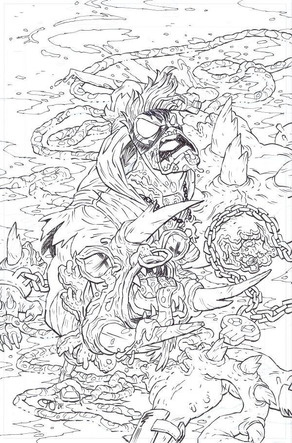 Final Boss #10 CVR E CVR E INC 1:25 TYLER KIRKHAM B&W VIRGIN cover
