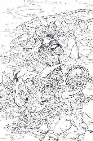 Final Boss #10 CVR E CVR E INC 1:25 TYLER KIRKHAM B&W VIRGIN cover