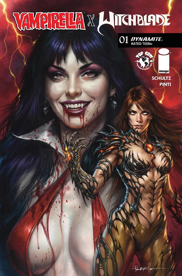 Vampirella X Witchblade Special #1 variant cover by Lucio Parrillo