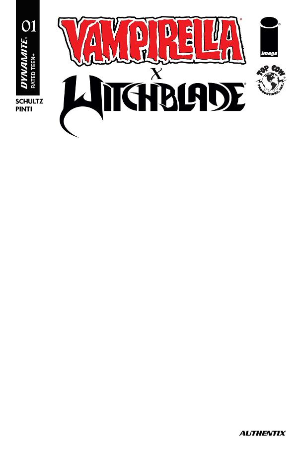 Vampirella X Witchblade Special #1 CVR F (ONE SHOT) CVR F BLANK AUTHENTIX cover
