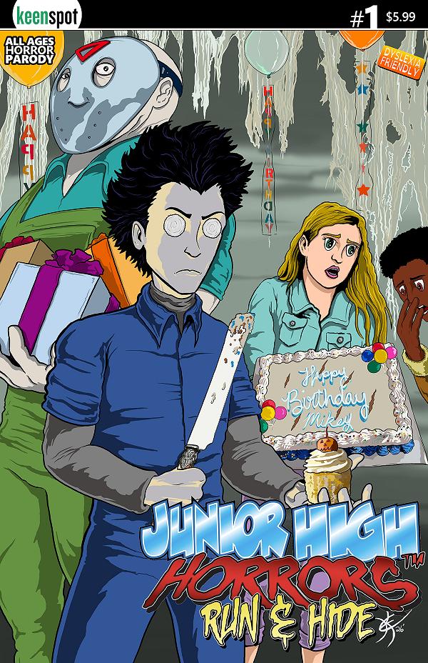 Junior High Horrors Run & Hide #1 variant cover by Eric Kent