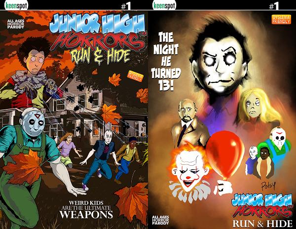 Junior High Horrors Run & Hide #1 variant cover by Eric Kent