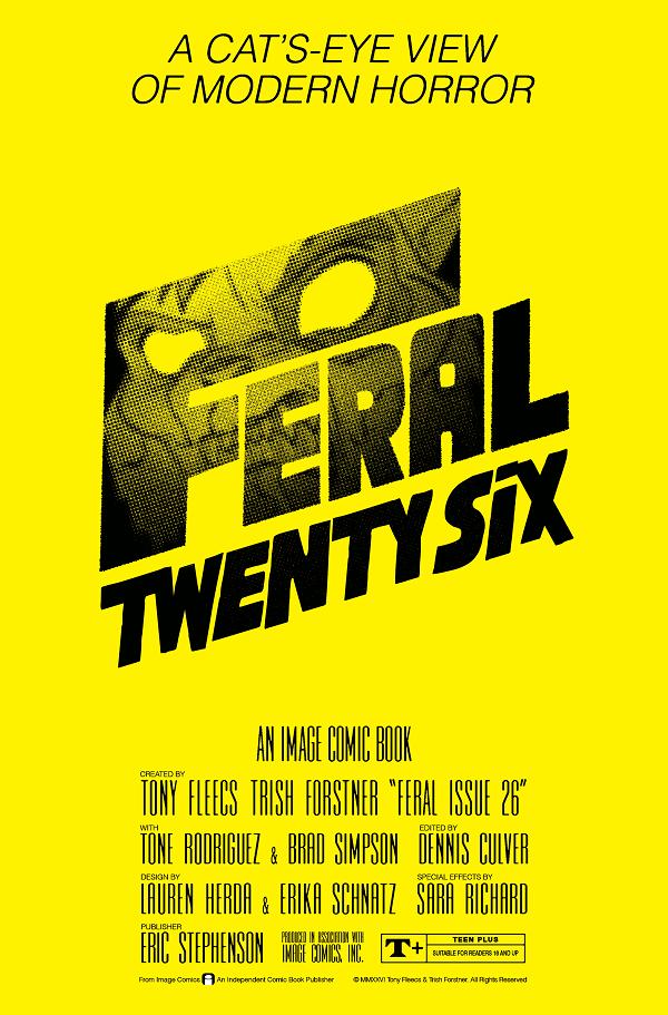 Feral #26 CVR B CVR B TONY FLEECS & TRISH FORSTNER THE SHINING HOMAGE cover