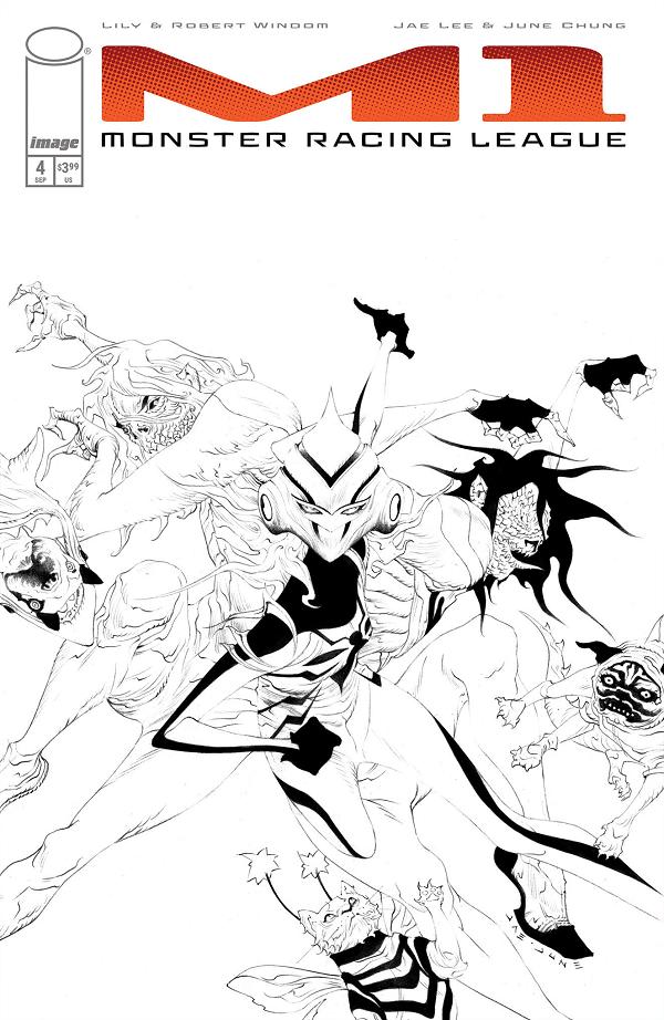 M1 Monster Racing League #4 variant cover by Jae Lee