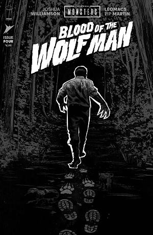 Universal Monsters Blood Of The Wolf Man #4 CVR D (OF 4) CVR D INC 1:25 MIKE DEL MUNDO B&W CLASSIC HORROR cover
