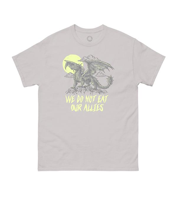 Rebecca Yarros's Fourth Wing: We Do Not Eat Our Allies Unisex T-Shirt Small #1 cover