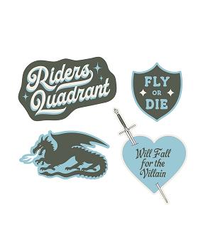 Rebecca Yarros's Fourth Wing: Fly Or Die Stickers - Sticker Set Of 4 #1 cover