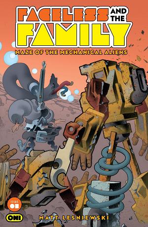 Faceless And The Family Maze Of The Mechanical Aliens Cvr A Matt Lesniewski #3 cover