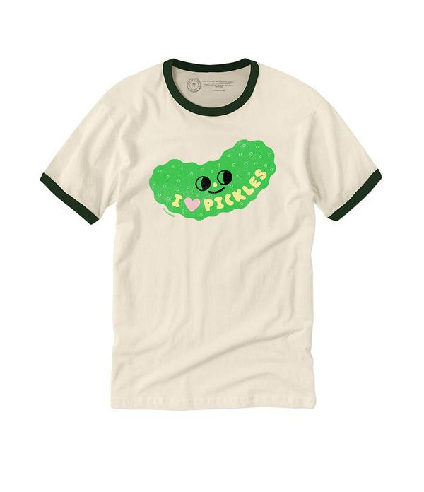 Suzy Ultman: I Heart Pickles Unisex Ringer T-Shirt Small #1 cover