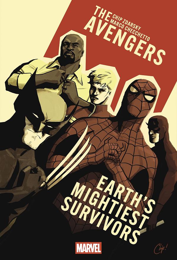 Avengers #1 variant cover by Chip Zdarsky