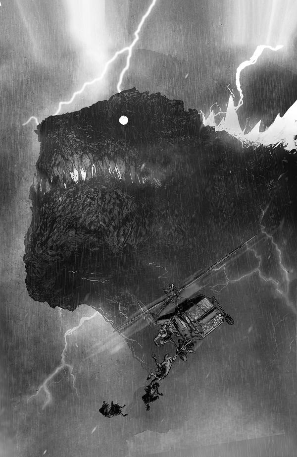 The Horror Of Godzilla Cover A (Jones) #2 Variant RI (10) (Jones B&W Full Art) [1:10] cover