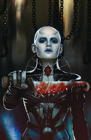 Hellraiser: Resurrections - The Deep Gospel A Main (Dressed, Puebla) #1 F Unlimited Variant (Full Art, Puebla) cover