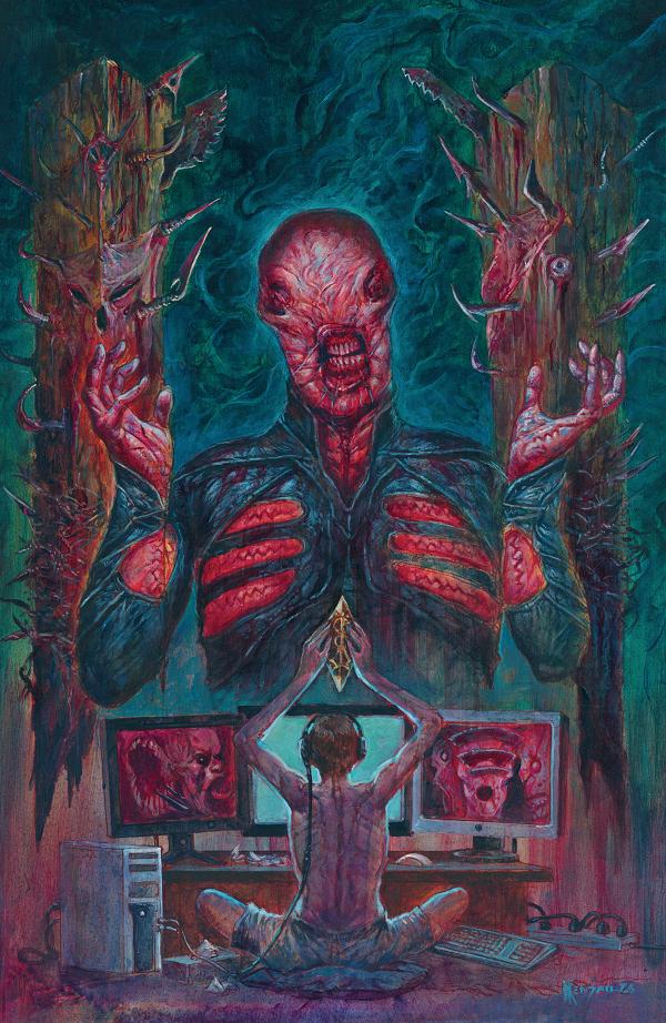 Hellraiser: Resurrections - The Onanistic Ritual A Main (Dressed, Kendall) #1 variant cover by Dave Kendall