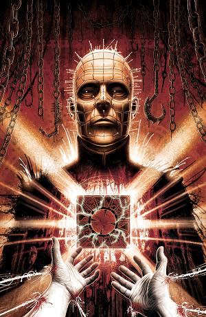 Hellraiser: Resurrections - New Wounds A Main (Dressed, Simpson) #1 F Unlimited Variant (Full Art, Simpson) cover