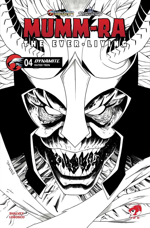 Mumm Ra The Ever Living #4 CVR K CVR K DECLAN SHALVEY LINE ART cover