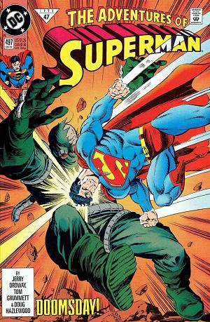 Adventures of Superman #497 cover