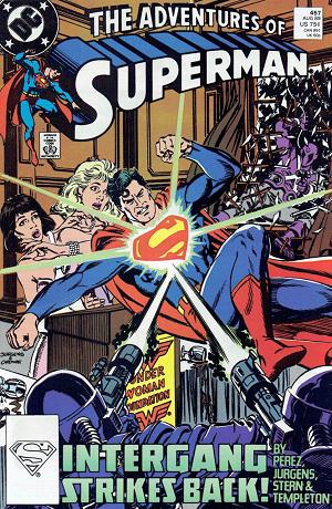 Adventures of Superman #457 cover