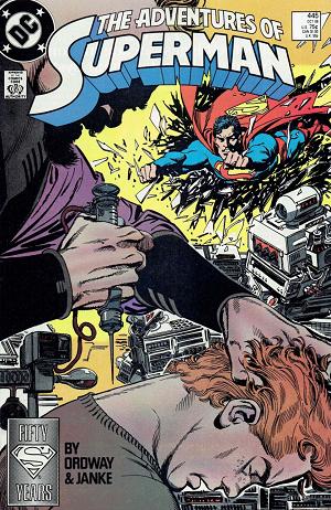 Adventures of Superman #445 cover