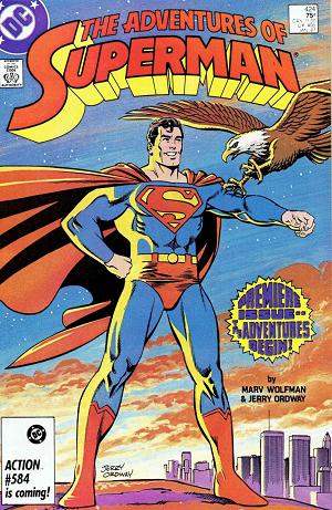 Adventures of Superman #424 cover