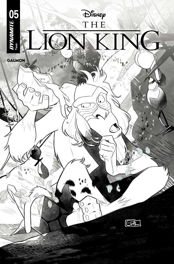 Lion King #5 CVR I CVR I EDWIN GALMON LINE ART cover
