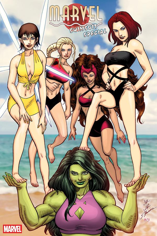 Marvel Swimsuit Special: Brand New Beach Day Wraparound Cover #1 JOHN ROMITA JR. VARIANT [1:25] cover