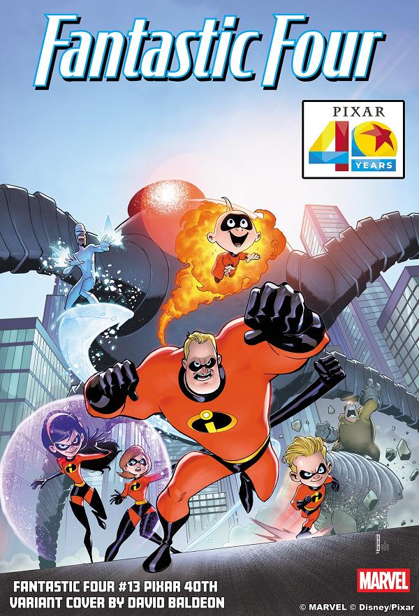 Fantastic Four #13 DAVID BALDEON PIXAR 40TH VARIANT cover